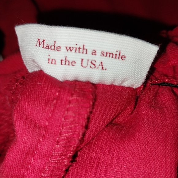 Smiling Button Red Romper - Picture 9 of 10